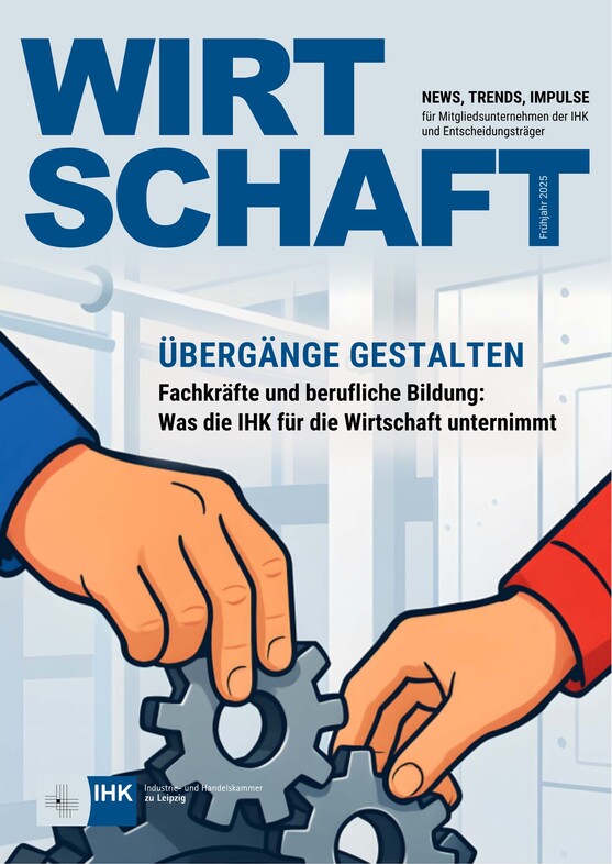 Cover: Wirtschaft DIGITAL Frühjahr 2025, "Übergänge gestalten" | Fachkräfte und berufliche Bildung: Was die IHK für die Wirtschaft unternimmt