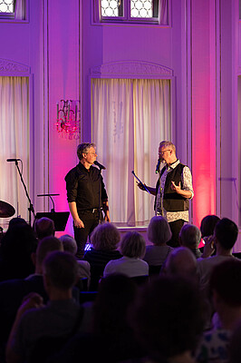 Impressionen von "Wirtschaft trifft Kultur" am 23.05.24 mit Pascal von Wroblewsky und dem Lora Kostina Trio