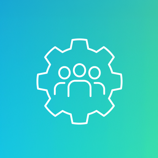 Symbolisches Icon für Zusammenarbeit