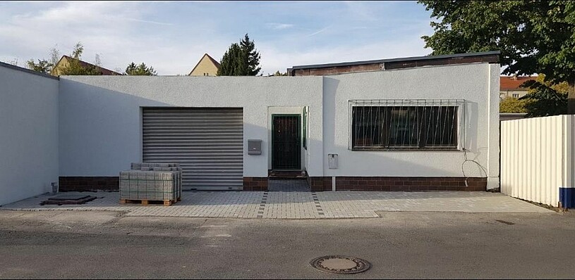 Leipzig, Werkstättenweg 9: Ansicht Eingangsbereich Gewerbeimmobilie