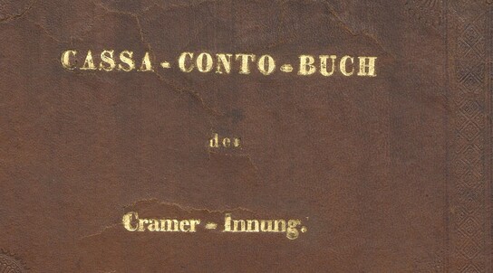 Foto vom Band des Kramerkassenbuches