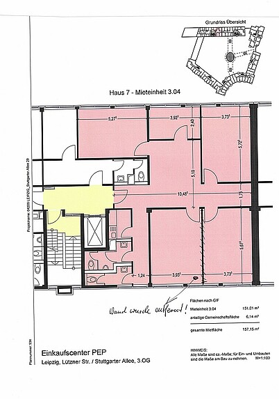 Leipzig, Stuttgarter Allee 29: Grundriss Büro