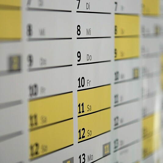 Kalender Nahaufnahme
