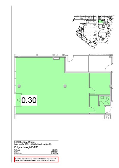 Leipzig, Stuttgarter Allee 29: Ladenlokal Grundriss