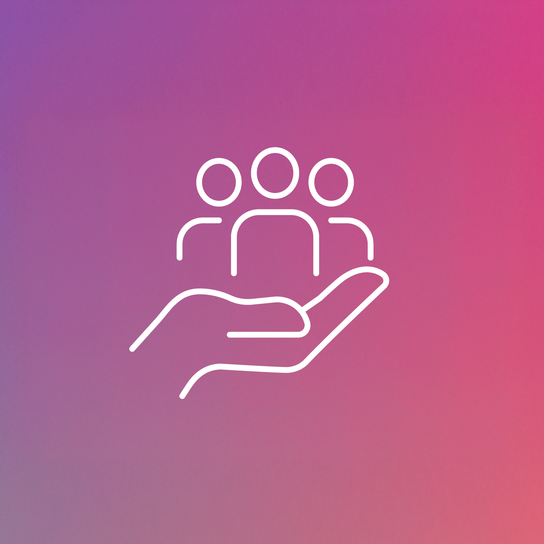 Symbolisches Icon für Zusammenarbeit