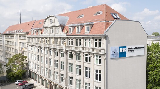 Luftaufnahme der IHK zu Leipzig, gemacht durch Picmention GmbH