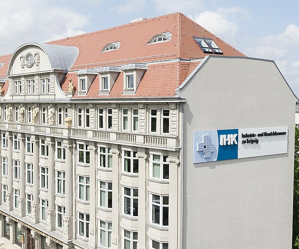 Luftaufnahme der IHK zu Leipzig, gemacht durch Picmention GmbH