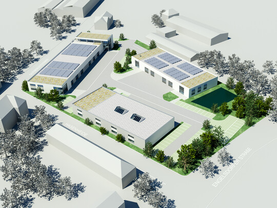 Leipzig, Gutberletstraße: Projekt aus der Vogelperspektive