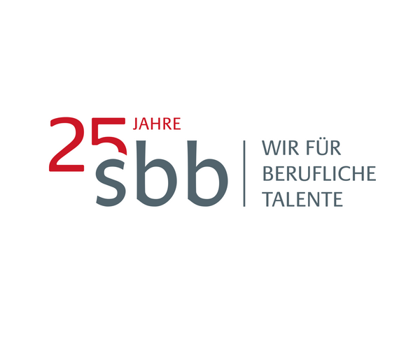 Logo 25 Jahre SBB "Wir für berufliche Talente" 