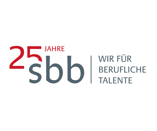 Logo 25 Jahre SBB "Wir für berufliche Talente" 