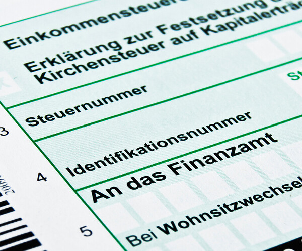 Steuerformular Einkommensteuerformular