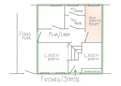 Leipzig, Josephstraße 40: Räumlichkeit in Gewerbeeinheit Lageplan