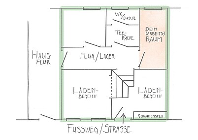 Leipzig, Josephstraße 40: Räumlichkeit in Gewerbeeinheit Lageplan