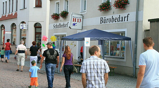 Brandis, Hauptstraße 13: Blick auf Gewerbeimmobilie