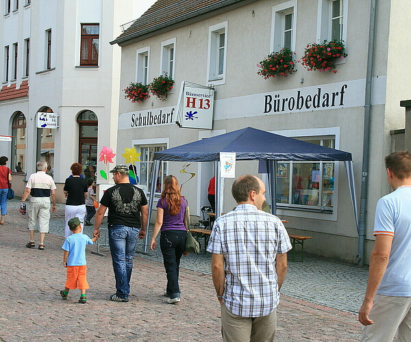 Brandis, Hauptstraße 13: Blick auf Gewerbeimmobilie