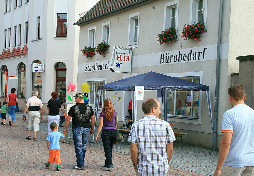 Brandis, Hauptstraße 13: Blick auf Gewerbeimmobilie