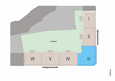 Leipzig, Konstantinstraße 3: Geplante Grundriss-Aufteilung