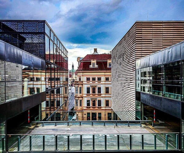 Einkaufscenter in Leipzig von draußen