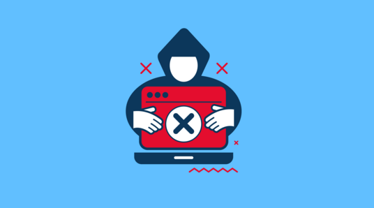Grafik: Hacker am Laptop