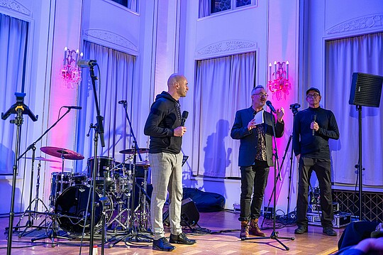 Wirtschaft trifft Kultur: Impressionen vom Konzert der LAMETTA FIVE in der Alten Börse am 30.11.2023. Bild erstellt von Hermann Hertrampf.