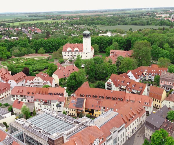 Luftaufnahme der Stadt Delitzsch