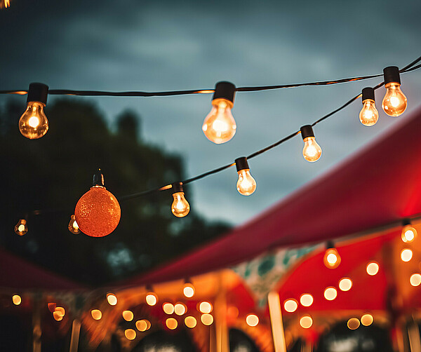 Gartenfest mit Leuchten