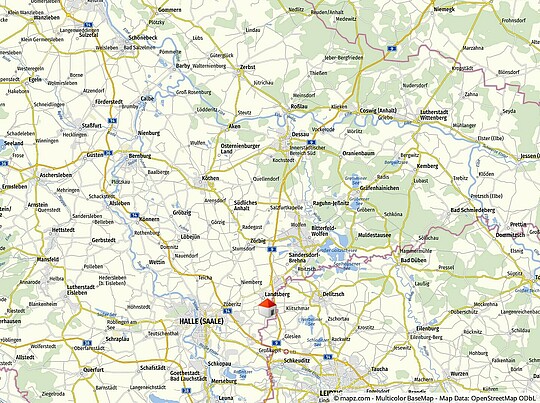 Mapz.com Ansicht Landsberg bei Halle (Saale)