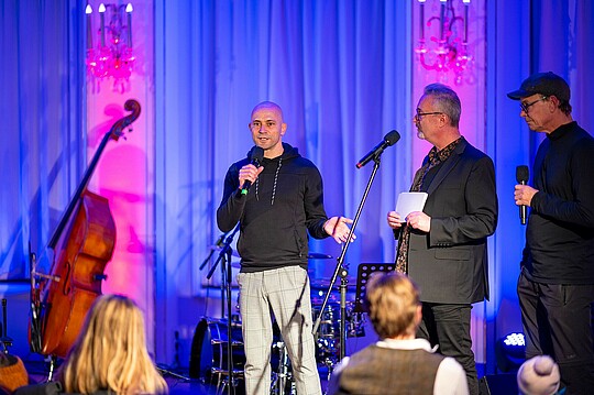 Wirtschaft trifft Kultur: Impressionen vom Konzert der LAMETTA FIVE in der Alten Börse am 30.11.2023. Bild erstellt von Hermann Hertrampf.