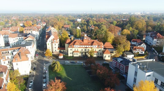 Luftaufnahme der Stadt Markkleeberg