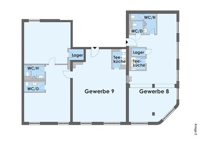 Leipzig, Konstantinstraße 3: Geplante Grundrissraumaufteilung