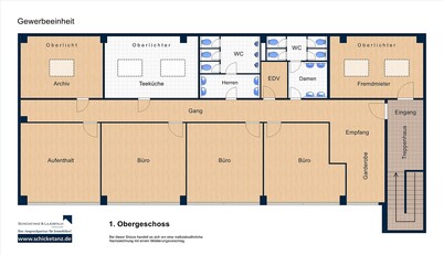 Leipzig, Handelsstraße 10: Grundriss-Vorschlag für Büros