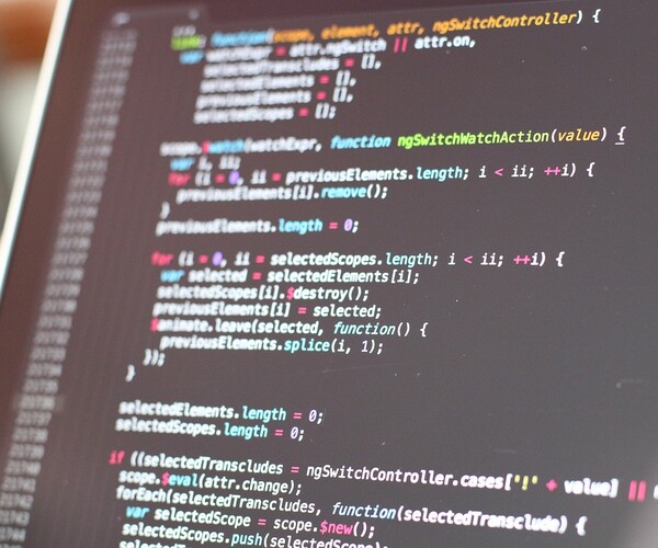Bildschirm mit Script