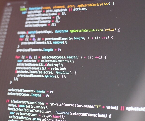 Bildschirm mit Script