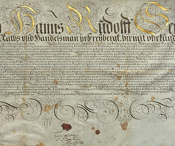 Foto eines historischen Lehrbriefes