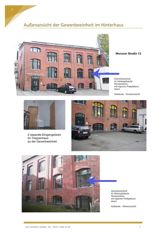 Außenansicht Gewerbeeinheit Hinterhaus