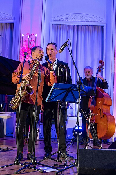 Wirtschaft trifft Kultur: Impressionen vom Konzert der LAMETTA FIVE in der Alten Börse am 30.11.2023. Bild erstellt von Hermann Hertrampf.