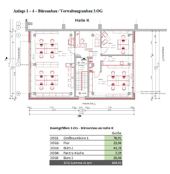 Grundriss Räume im dritten Obergeschoss