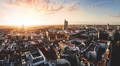 Luftaufnahme von Leipzig