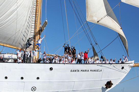 Die „Santa Maria Manuela“ auf dem SACHSEN Sail | © Koslowski Photo